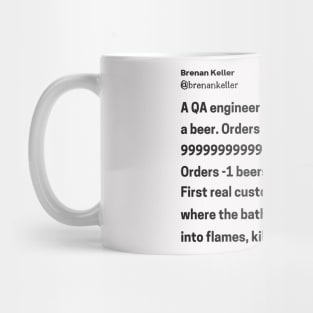 QA Engineer Walks Into A Bar Original Aesthetic Tribute 〶 Mug